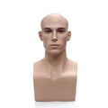 H1114   Male Head Mannequin Fiberglass Shoulder Head Realistic Man Mannequin for Wig Display Hat Display Dummy