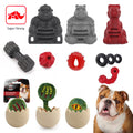 Custom TPR Dino Mighty Dumbbell Wheel Ball Teeth Tough Chew Dog Toys Durable for Stronger