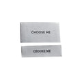 High Density Luxury Polyester Blue Fabric Care Custom logo Neck Woven Labels