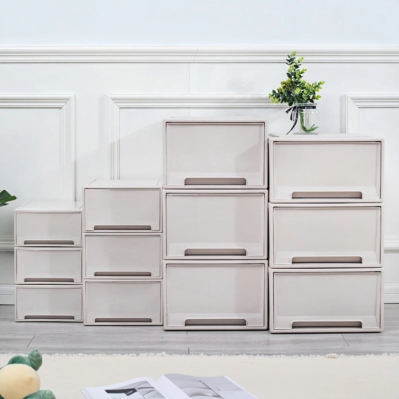 Waterproof Home Storage Box Container Bin Chest for Kids Toys Towel Drawer-type Baby Locker Combination Cabinet