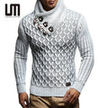 Liu Ming Men's Basic Sweater Soft Warm Long Sleeve Knitted Pullover Button Autumn Winter Hot Selling Plus Size Breathable