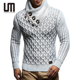Liu Ming Men's Basic Sweater Soft Warm Long Sleeve Knitted Pullover Button Autumn Winter Hot Selling Plus Size Breathable
