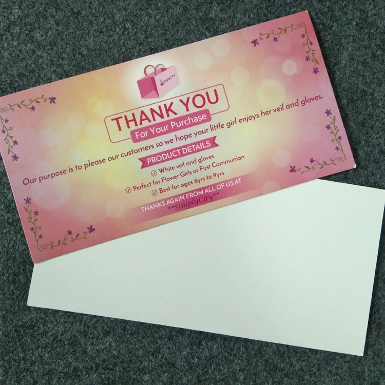 Stamping Business Card Custom Logo Thanks Greeting Cards Gold Promotion Film Lamination Coated Paper Custom Size Screen Printing