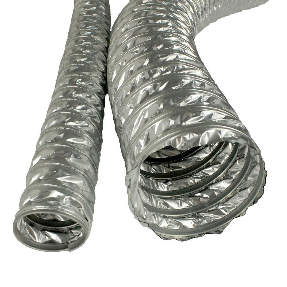 Industrial-Style Chinese Flexible Air Duct Aluminum Foil Vent with Easy Install 10m Length for Hospital Use