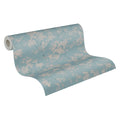 Made in Germany - Wallpaper rolls Flowers Blue Beige Turquoise - Non Woven Vinyl - Wallpaper Floral for Walls - 1005 x 053 m