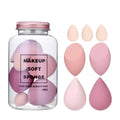 7pcs Set Cosmetic Puff Foundation Powder Smooth Cream Blending Multi Shape Water Face Beauty Makeup Sponge with Bottle
