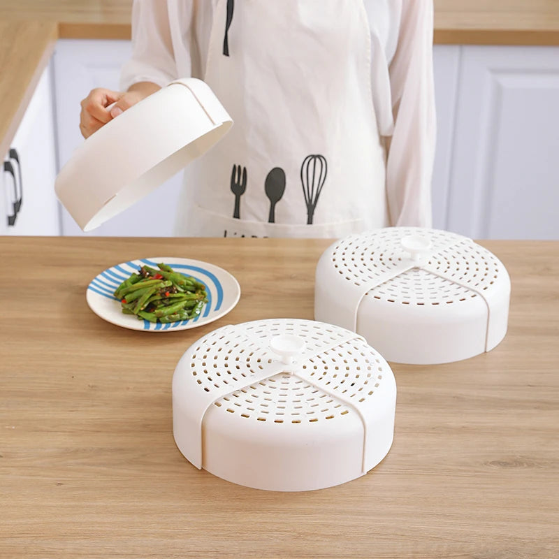 Hot Selling Table Cover Kitchen Round Plastic Folding Food Cover Lid for Dinner Plate Dish