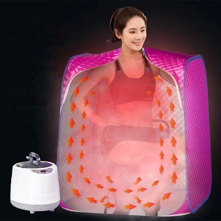 Portable 1-Person 4.2L 2000W Electric Steam Sauna Spa Foldable Modern Auto Protect Computer Control Panel Acrylic 304 Stainless