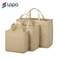 LOPO Sublimation Blanks Reusable Zipper Hand Length Handle White Totes for Embroidery DIY Art Crafts