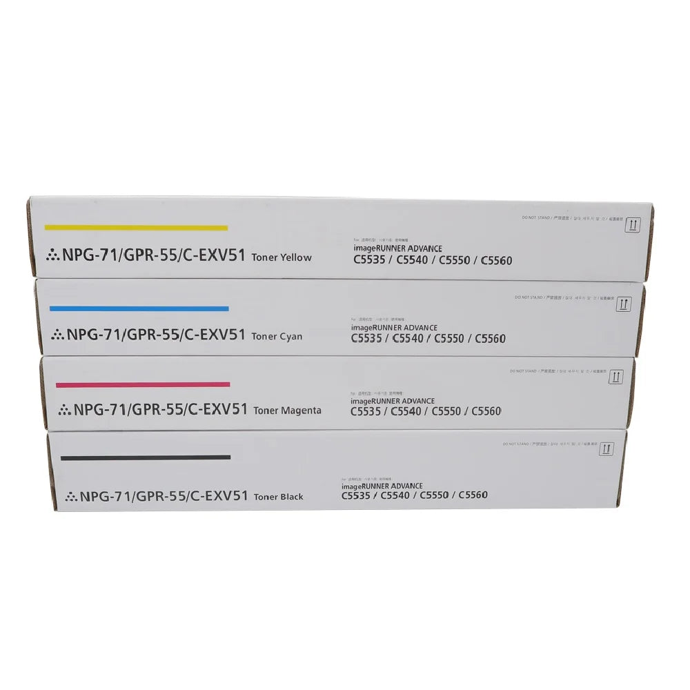 NPG-71 GPR-55 C-EXV51 Colors Toner Cartridge for  Ir C5535 C5540 C5550 C5560 Printer Copier Full Compatible A+ Grade