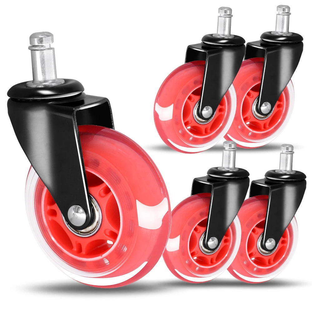 Insert Stem 2.5/3 Inch PU Caster Wheel 100mm Professional Swivel Caster Wheels Set Casters for Application Furniture