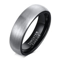 High End Grey Black Rose Gold Brushed Tungsten Carbide Steel Ring 6MM Temperament Wedding Engagement Ring for Men Comfort Fit