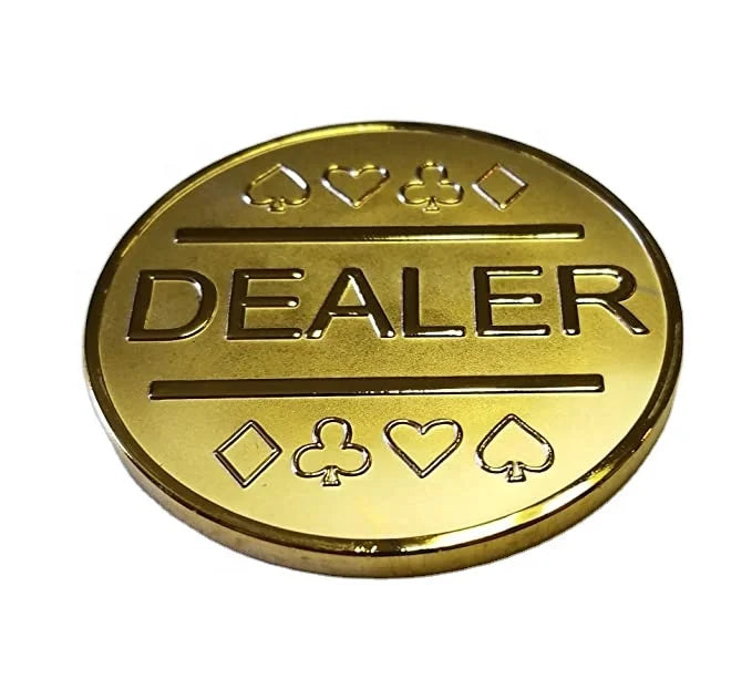 Silver Plated Metal Dealer Button Poker Games Poker Dealer Button Pressing Poker Cards Guard