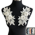 Professional Handmade 3d Flower Lace Trim Applique Sequin Beaded Trim