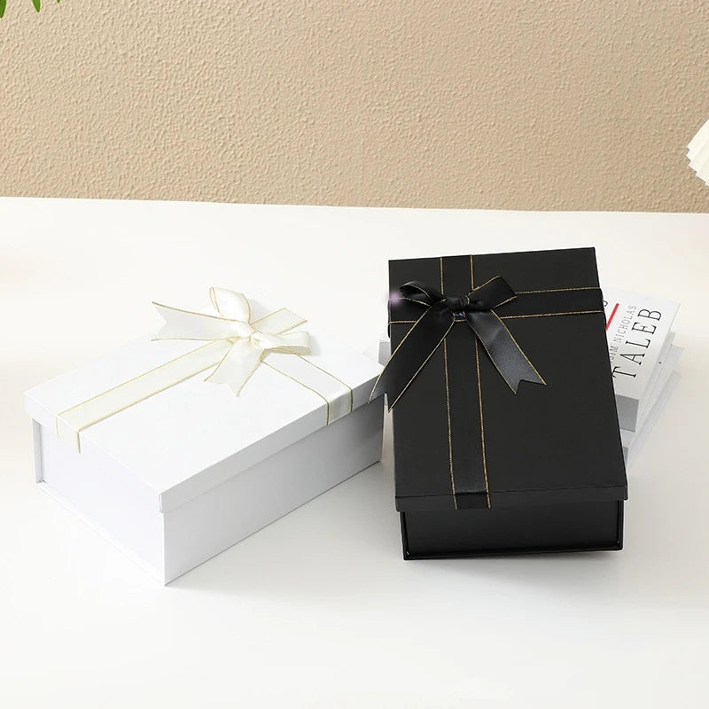 Hot Selling Magnet Box Packaging Set Low Moq Gift Box for Birthday Wedding Cosmetic Magnetic Foldable Box With Bow