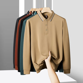 Plain Blank Long Sleeved PoloT Shirt Customized Men's Long Sleeved T-shirt With Their Own Brand logo