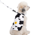 New Modern Cute Dog Clothing for Spring Summer Cow Sunflower Pattern Designer Pet Clothes