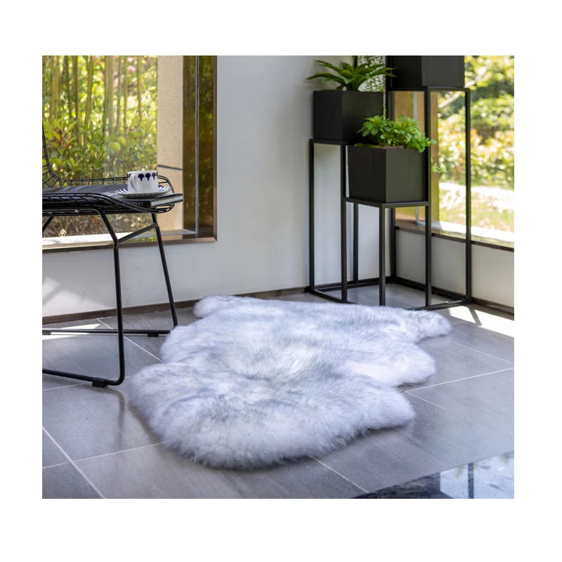 Bering Sample Support Genuine Snow Plush Tufted Sheep Skin Rugs Modern Living Room Hypo-allergenic Real Fur Stain Resistant