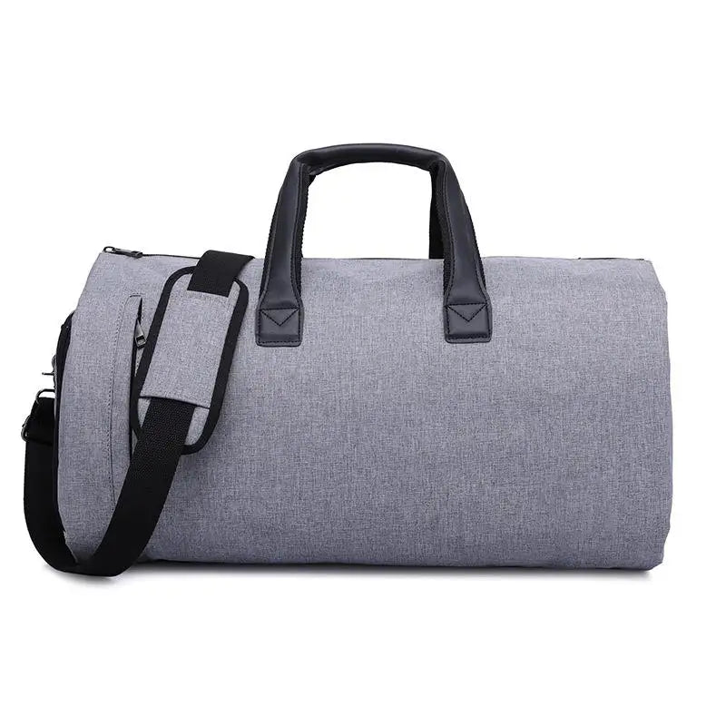 Custom Logo Large Capacity Folding Suit Travel Bag Weekender Sports Gym Travel Convertible Garment Bag with Shoulder Strap