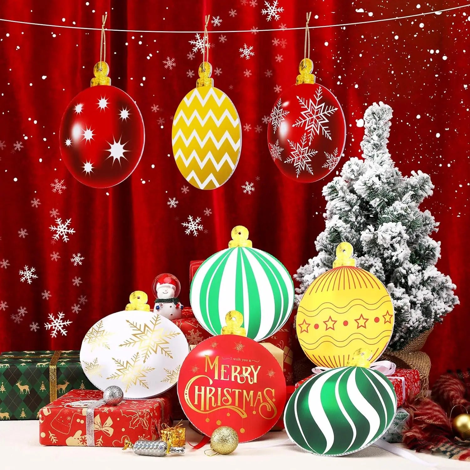Gold 5.5 Inches Outdoor Plastic Christmas Decoration Ball for Party Decor