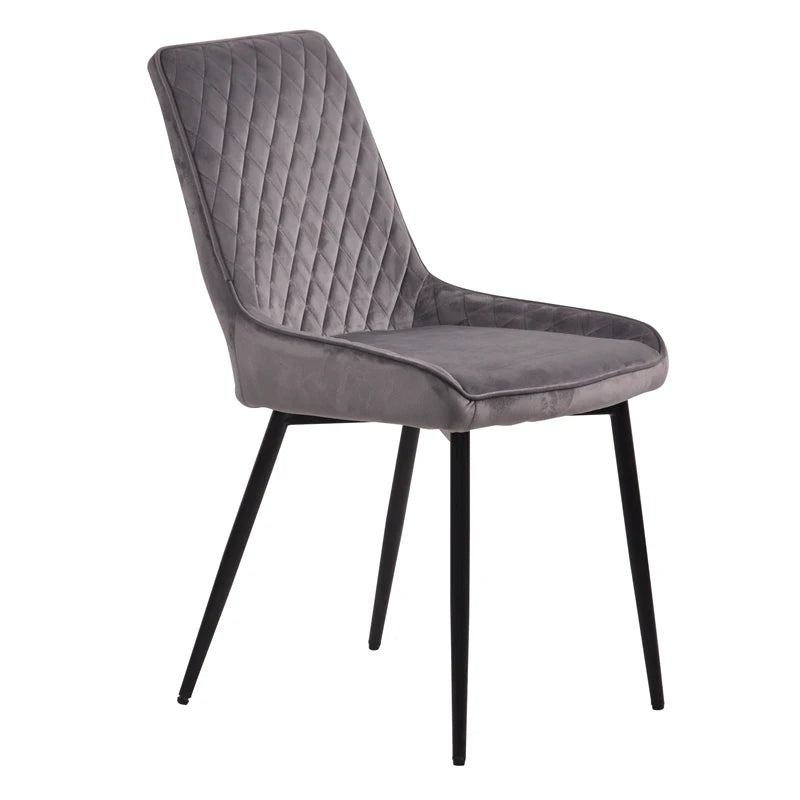 Y1923 LIXIN Modern European Design PU Leather Dining Chair Metal Frame Black Powder Coated Home Bar Warehouse Park