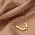 Wholesale New Stainless Steel Waterproof Women Simple Fashion Jewelry Square Geometric Pendant Necklace