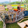 Wholesale Custom Woven Blanket Portable Sun Moon Space Sunflower Design Floral Character Cartoon Cotton Floral Printed Tapestry
