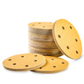 Premium Quality Yellow Abrasive Round Discs Ceramic Sandpaper Disc 150mm 8Hole Cloth Sanding Disc
