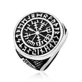 Viking Odin Valknut Ring Vintage Nordic Mythology Stainless Steel Protection Amulet Jewelry Viking Rings