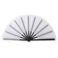 13inch Chinese Traditional Large Hand Fan Custom Printed Folding Sublimation Clack Bamboo White Hand Fan for Decoration