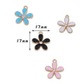 Gold Plated Zinc Alloy Tiny Keepsake Enamel Daisy Flower Charms DIY Jewelry Making for Baby Pins