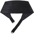 Casual Men's Plain Cummerbunds in Solid Black White Red Yellow Blue Gray with Quick Release Silver Iron Buckle
