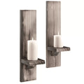 JUNJI Rustic Elegant Wooden Wall-mount Shelf Candle Holders Best Selling French Farmhouse Vintage Decor