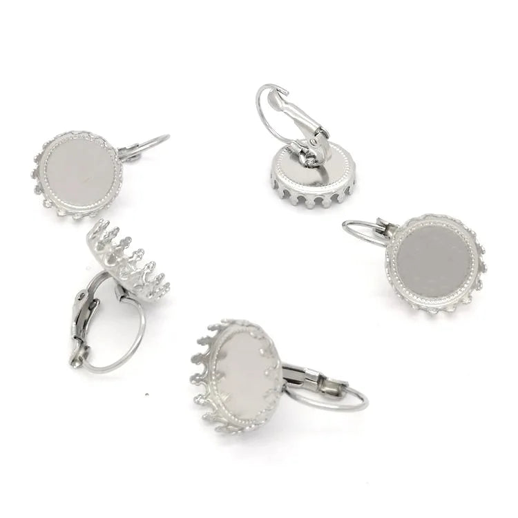 Factory Price Stainless Steel French Kidney Ear Wire Loop Hook Earring Base Clip Backs Jewelry Findings & Components