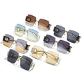 YTSKD8808 Rimless Luxury Designer D Brand Top Fashion Alloy UV Protection Sunglasses Gafas De Sol MegaBDM