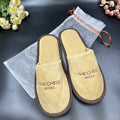 White Cut Pile Hotel Slippers Luxury Soft Durable Anti Slip Comfortable Custom Logo High End Guest Room Use