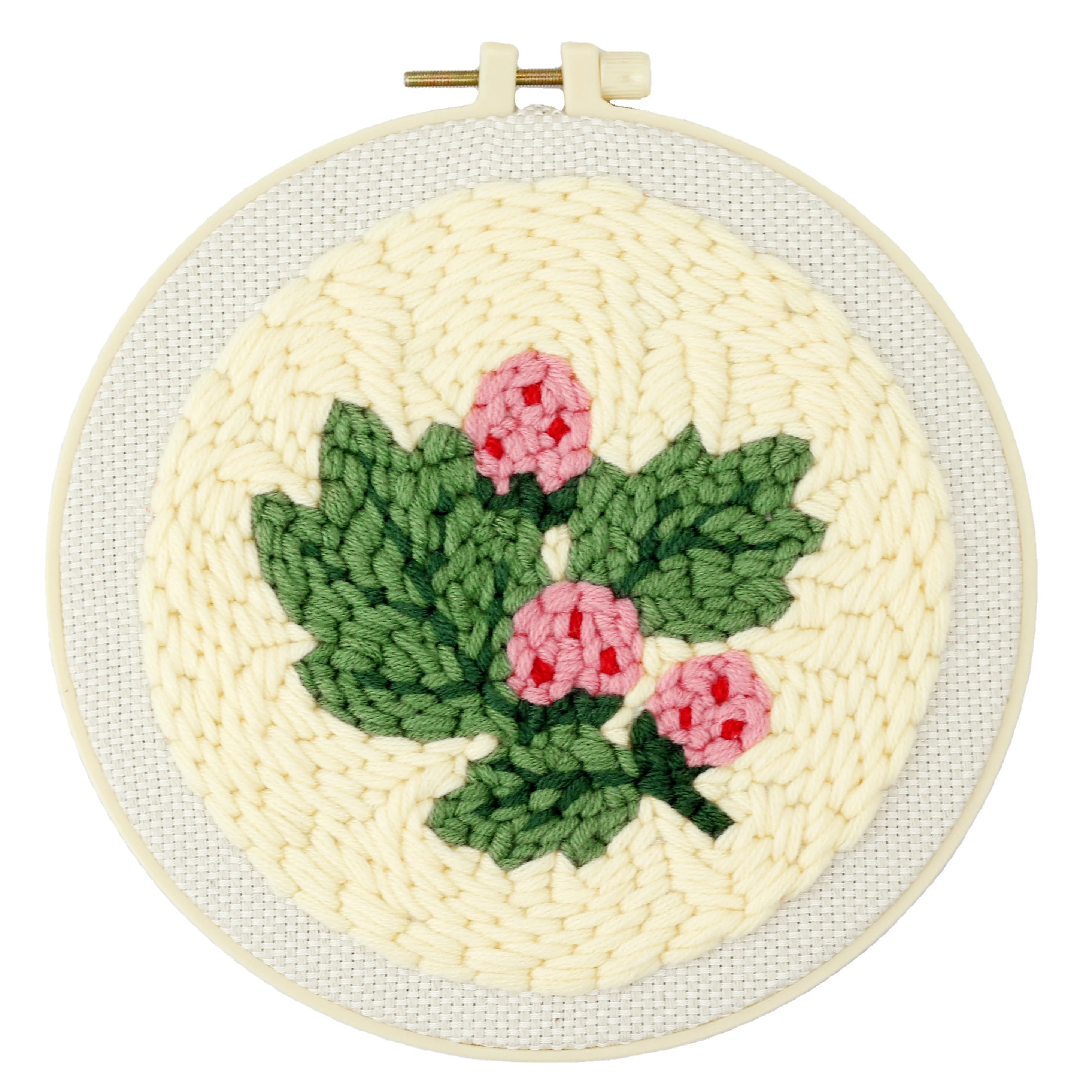 Customized Landscape Pattern Design Eco-friendly Handmade Cotton Folk Art Shape DIY Needlecrafts Embroidery Hoop Cloth Threader