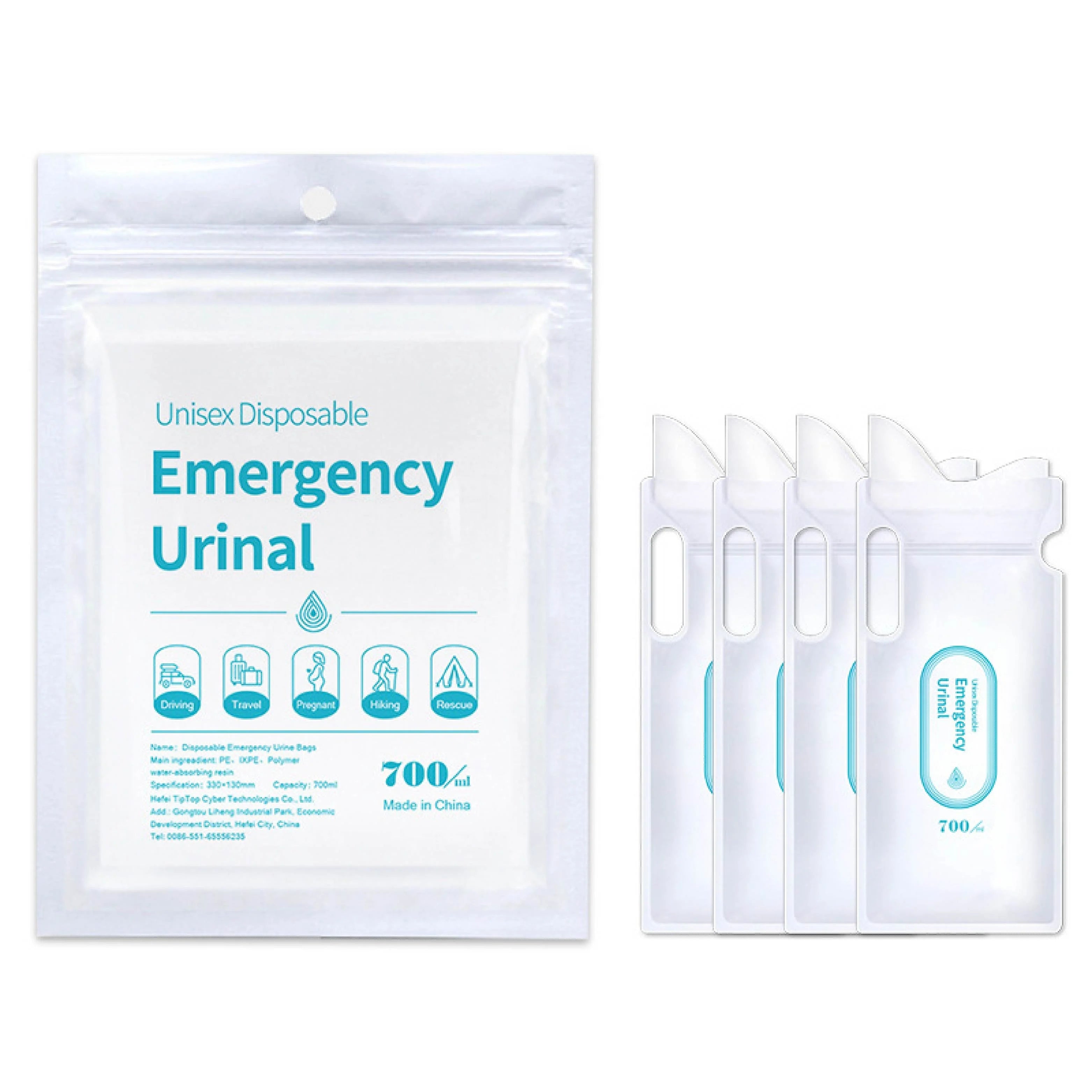 Single Disposable Urine Bag Vomit Bag Travel Emergency Pee Bag for Kits