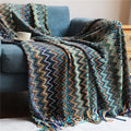 Hot Sale Brown Office Warm  Bohemian Sauna Blanket for Women China Blanket With Tassel for Winter