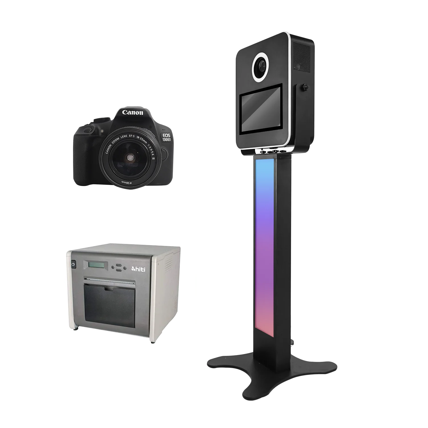 Photo Booth Led Light Stand Photo Booth Portable Instant Photo Printing Station for Sale