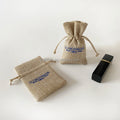 Custom Logo Natural Linen Burlap Sachets Drawstring Bags BoutiqueJute Perfume Pouches for Christmas