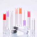 5ml empty rose red pink with brush 5g packaging lipgloss with brush lip gloss tube with wands lip gloss containers tube