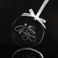 Sublimation Crystal Blanks Christmas Ornament Glass Round Ornament Flat