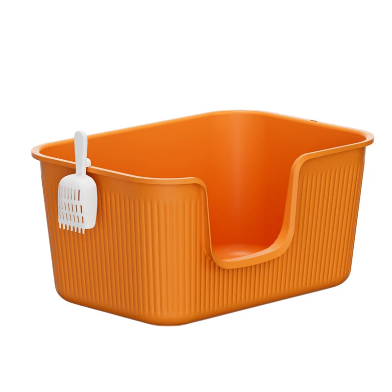 CATSOUL Large Space PP Cat Litter Box Durable Oversized High Barrier Spatter Litter Cat Toilet