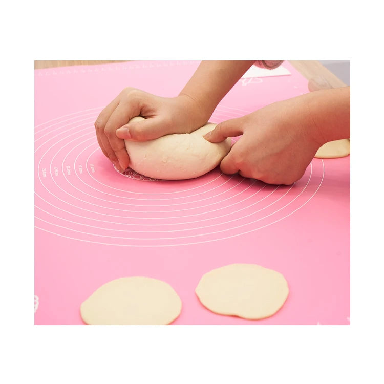 Silicone Kneading Mat Thickened Household Baking Birthday Cake Silicone Rolling Mat Reusable for Pasta