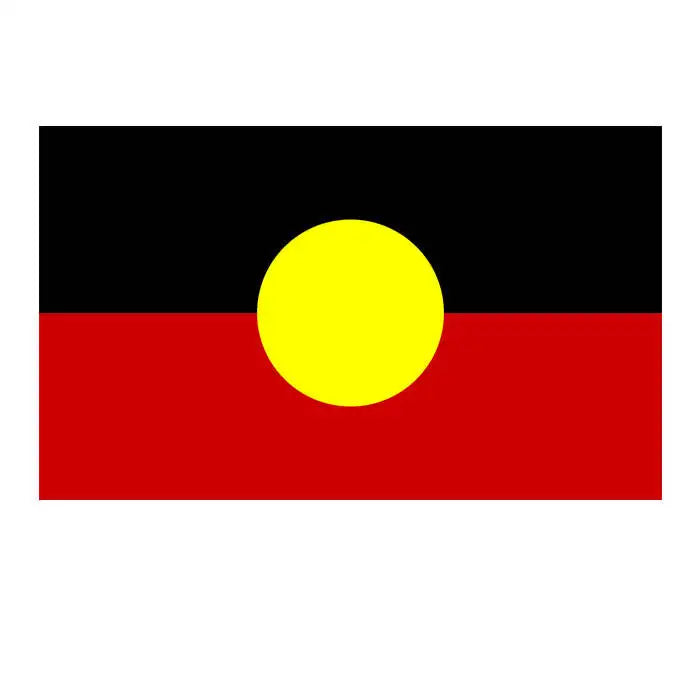 Aboriginal Australian Flag Custom Logo Double Sided Digital Printing Polyester Material for Promotional Decorative Purposes