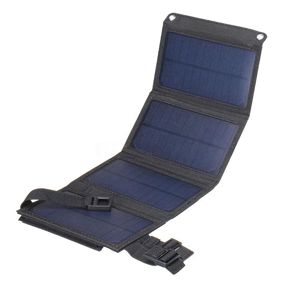 BUHESHUI 7W Outdoor Mobile Power Charging Bag Portable Foldable Solar Panel Charger for Camping
