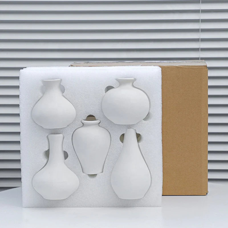 Wholesale Modern Nordic Black White Ceramic Vase Set