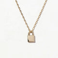 LYBURCHI 925 Sterling Silver 18K Gold Plated Minimalist Lock Pendant Elegant 2025 Trend Fashion Jewelry Necklace