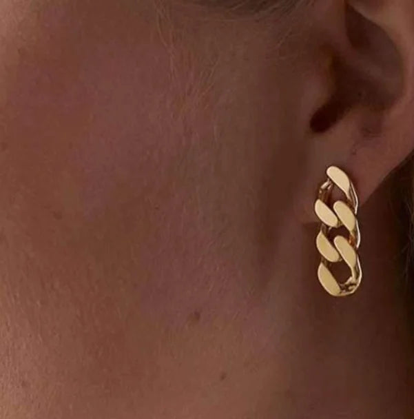 Wholesale High End Waterproof Hypoallergenic 316L Stainless Steel Women's Trendy Hoop Earrings 18K Gold Plated Zircon